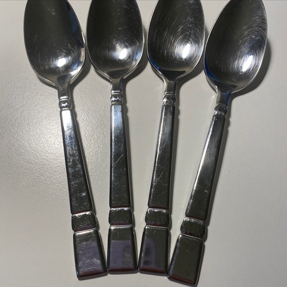 Gorham Stainless Steel 18/8  MADERA Oval Soup Spoon(s) Set Of Four - Picture 2 of 6